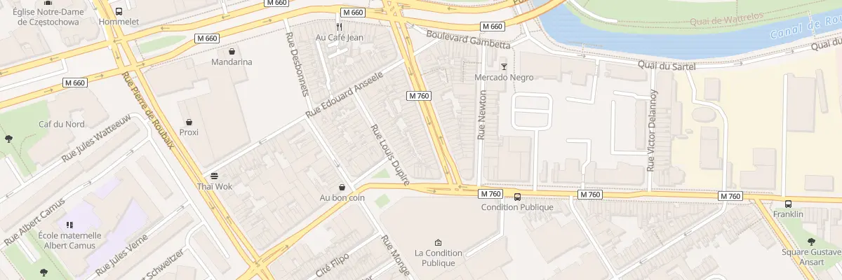 Plan du 48 Bd de Colmar à Roubaix