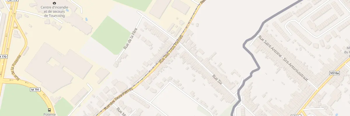 Plan du 142 Rue des Trois Pierres à Wattrelos