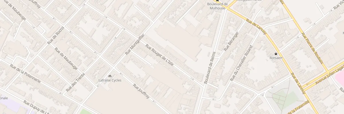 Plan du 37 Rue Rouget de l’Isle à Roubaix