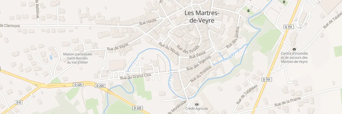 Plan du 9 Rue du Moulin aux Martres-de-Veyre