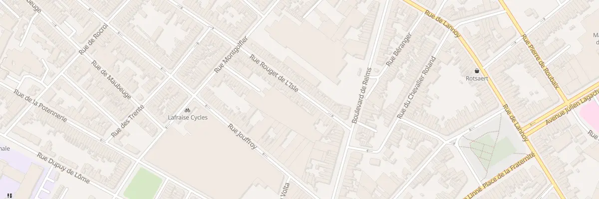 Plan du 54 Rue Rouget de l’Isle à Roubaix