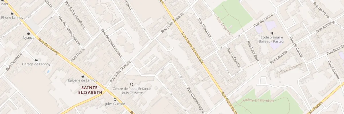 Plan du 1 Vc Commen Rue du Progres à Roubaix