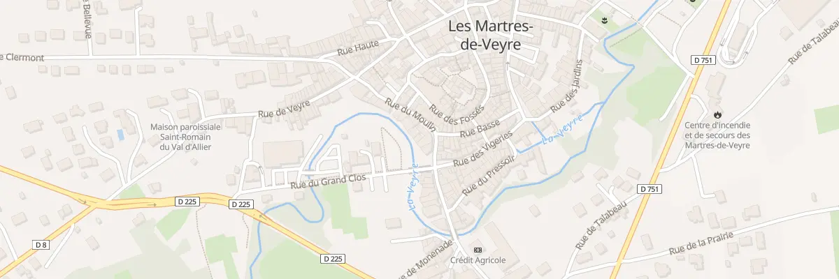 Plan du 11 Rue du Moulin aux Martres-de-Veyre