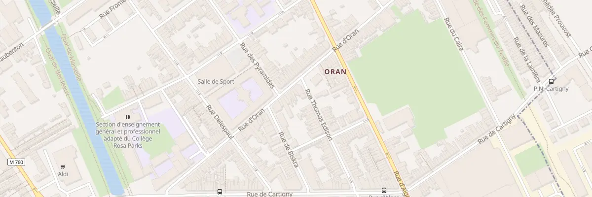Plan du 94 Rue d’Oran à Roubaix