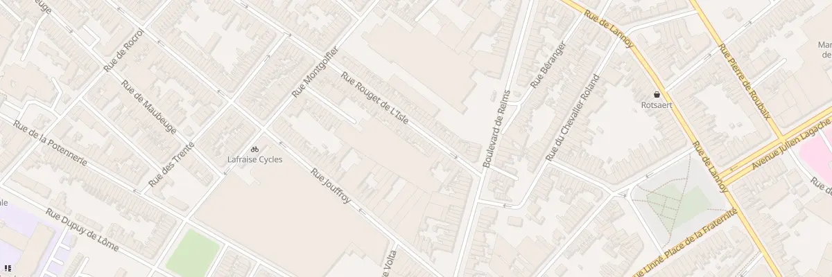 Plan du 58 Rue Rouget de l’Isle à Roubaix
