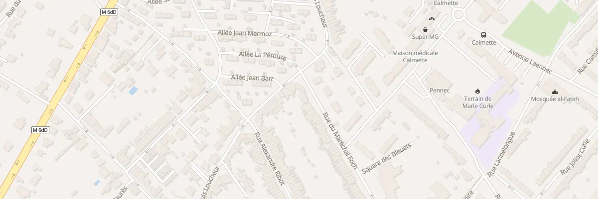 Plan du 105 Rue du Marechal Foch à Hem