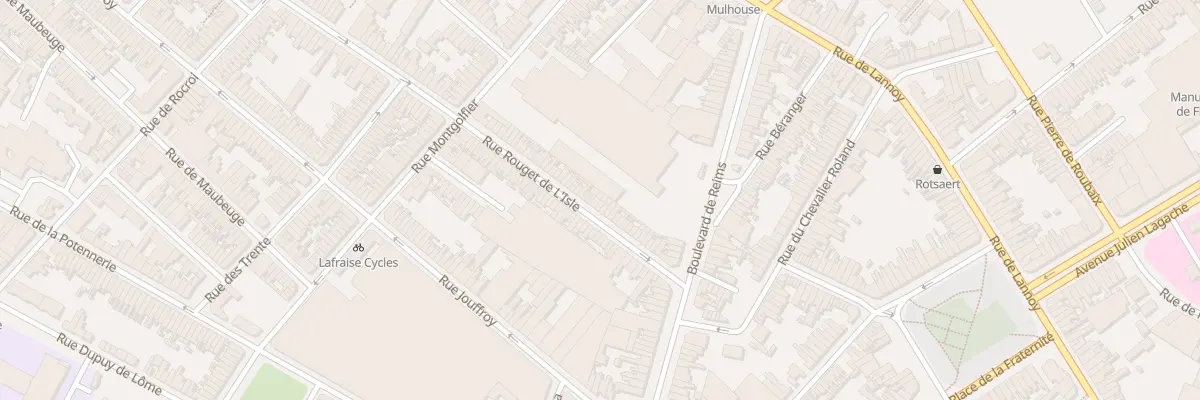 Plan du 49 Rue Rouget de l’Isle à Roubaix