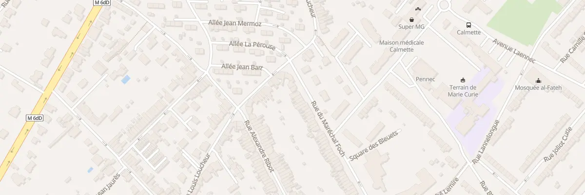 Plan du 101 Rue du Marechal Foch à Hem
