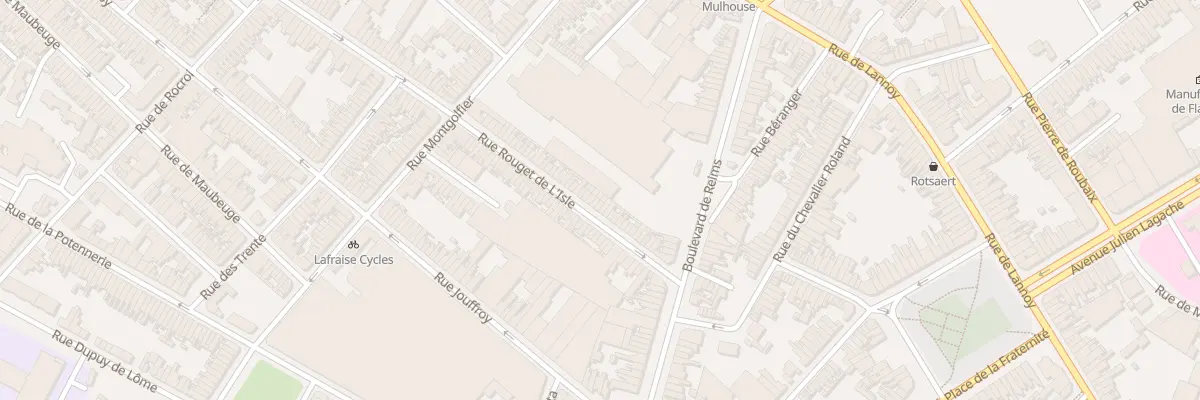 Plan du 51 Rue Rouget de l’Isle à Roubaix