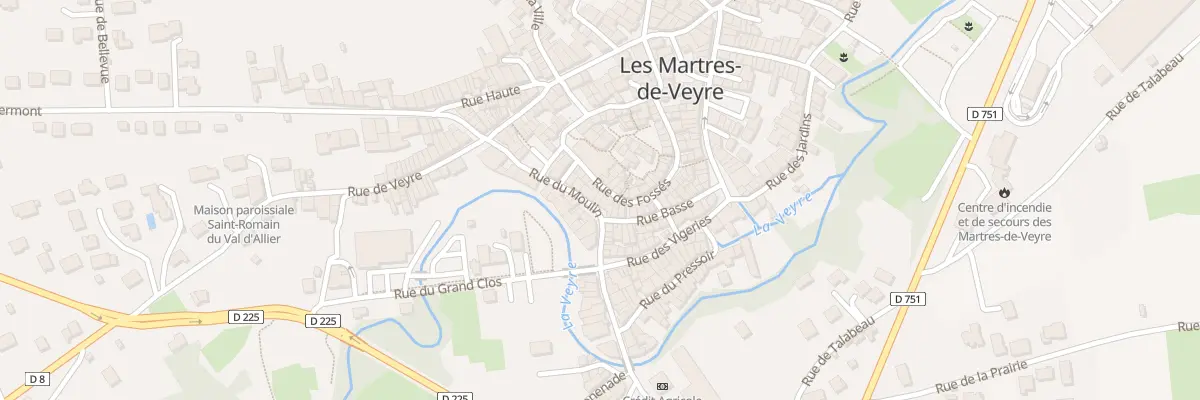 Plan du 12 Rue du Moulin aux Martres-de-Veyre