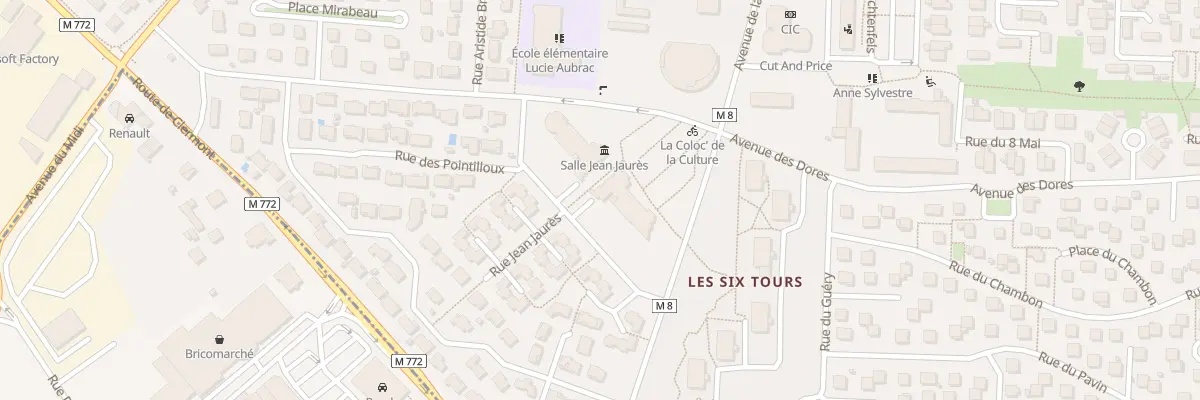 Plan du 8 Pl Jean Jaurès à Cournon-d’Auvergne