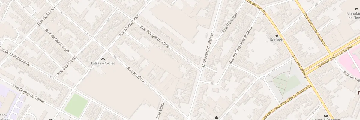 Plan du 70 Rue Rouget de l’Isle à Roubaix