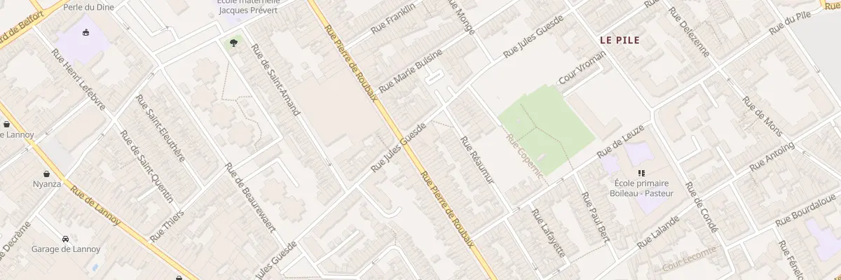 Plan du 240 Rue Jules Guesde à Roubaix