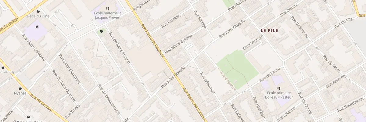 Plan du 275 Rue Jules Guesde à Roubaix