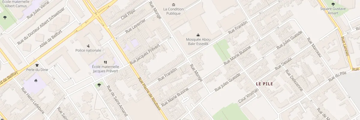 Plan du 45 Rue Franklin à Roubaix
