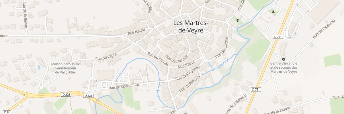 Plan du 1 Rue des Fossés aux Martres-de-Veyre
