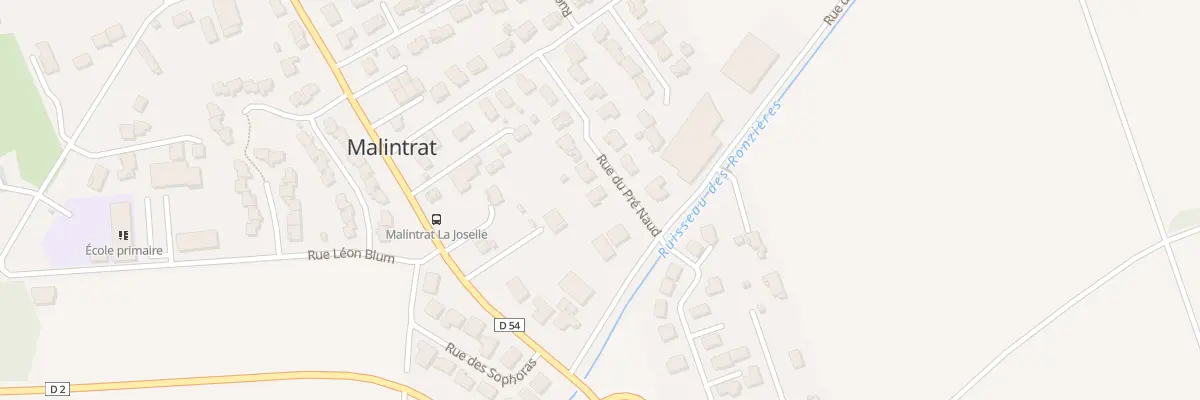Plan du 18 Rue du Pré Naud à Malintrat