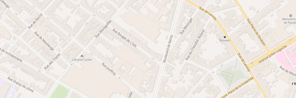 Plan du 61 Rue Rouget de l’Isle à Roubaix