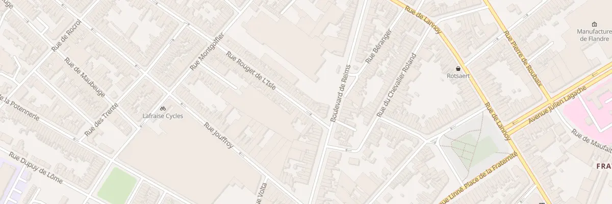 Plan du 69 Rue Rouget de l’Isle à Roubaix