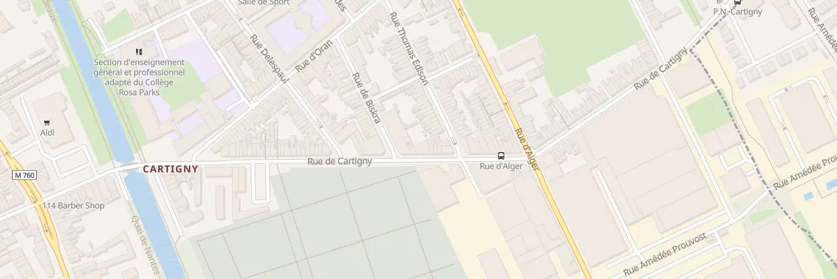 Plan du 91 Rue de Cartigny à Roubaix