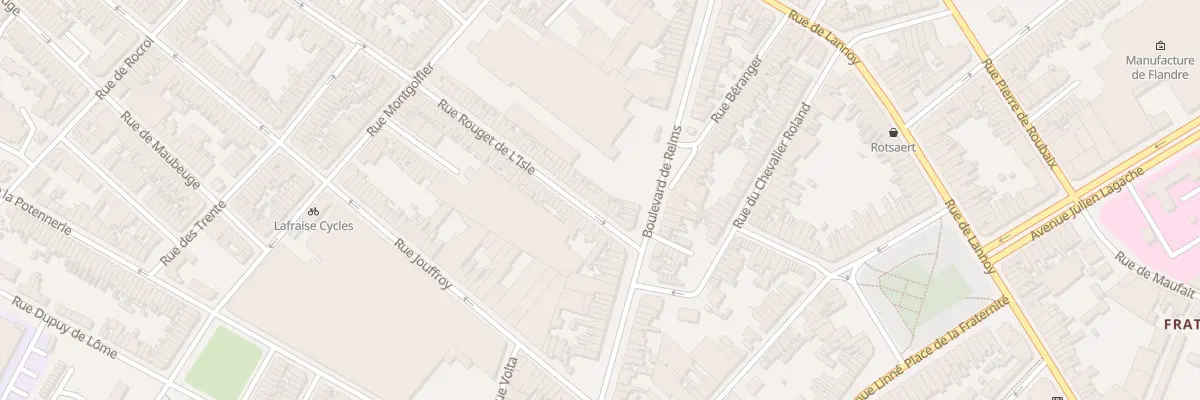 Plan du 71 Rue Rouget de l’Isle à Roubaix