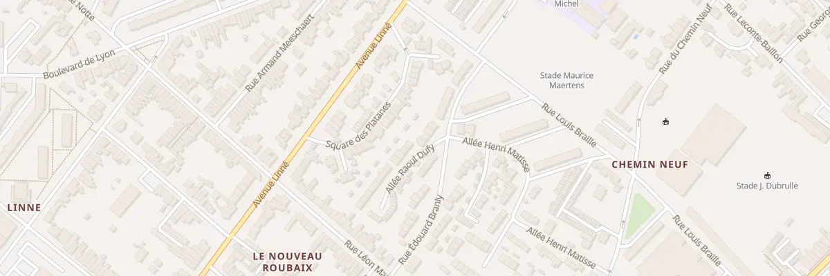 Plan du 16 Rue Edouard Branly à Roubaix