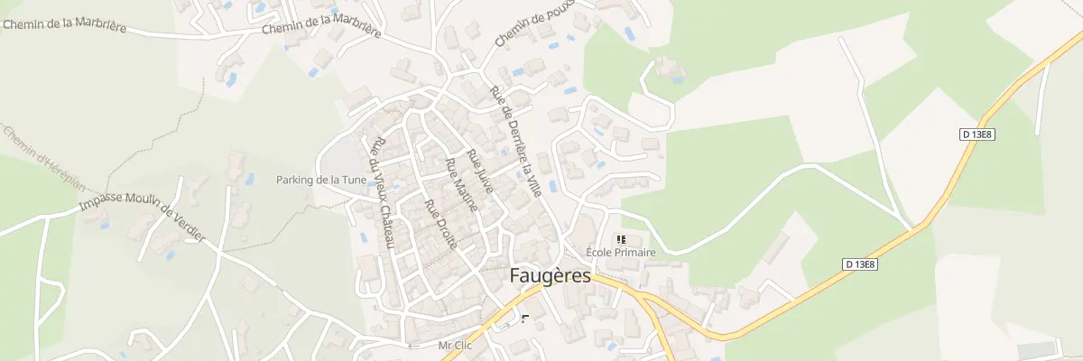 Plan du 1 Rue de Derriere la Ville à Faugères