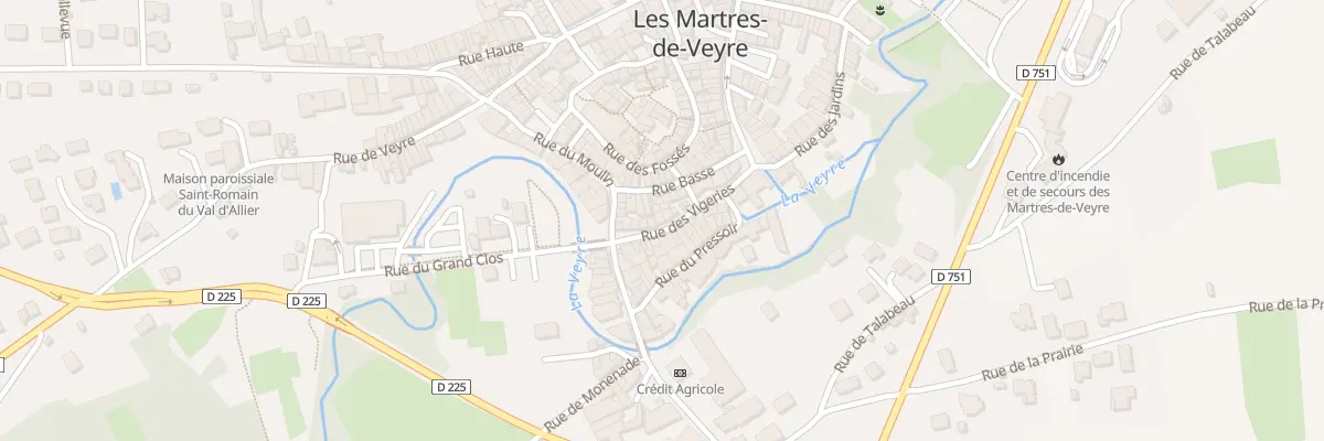 Plan du 12 Rue des Vigeries aux Martres-de-Veyre
