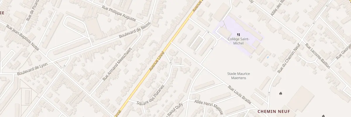 Plan du 22 Sq des Platanes à Roubaix