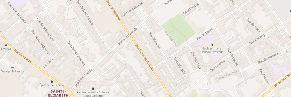 Plan du 177 Rue Pierre de Roubaix à Roubaix