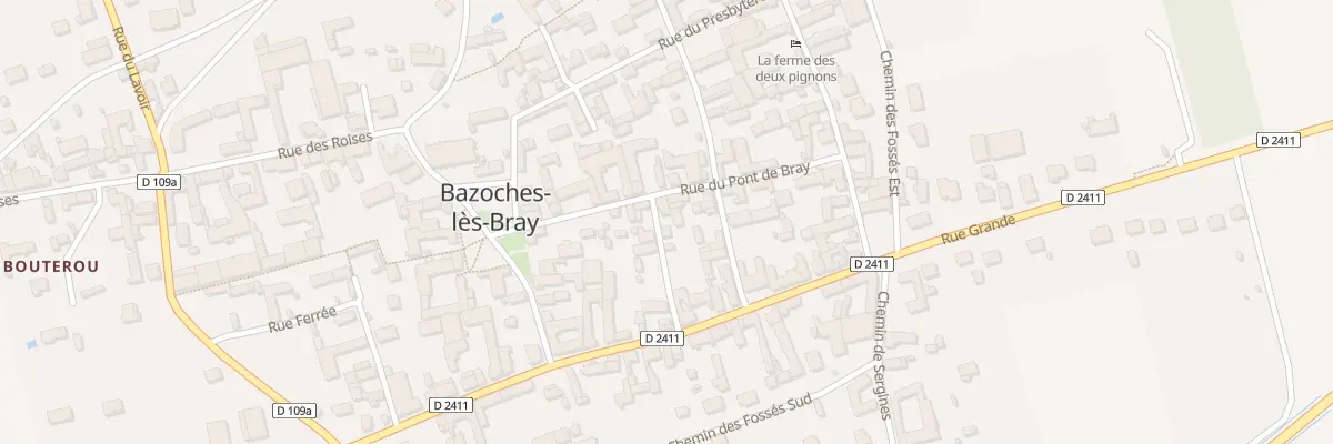 Plan du 6 Rue du Pont de Bray à Bazoches-lès-Bray
