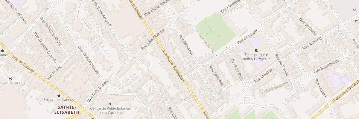 Plan du 185 Rue Pierre de Roubaix à Roubaix