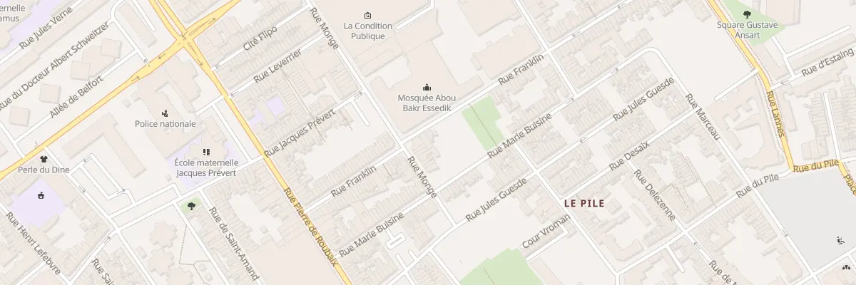 Plan du 54 Rue Franklin à Roubaix