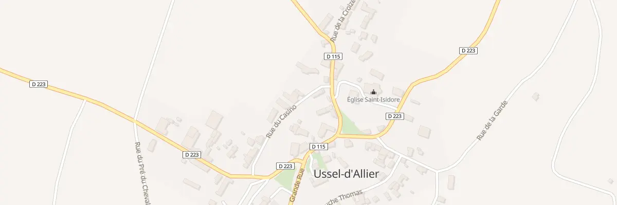 Plan du 10 Rue Grande Rue à Ussel-d’Allier