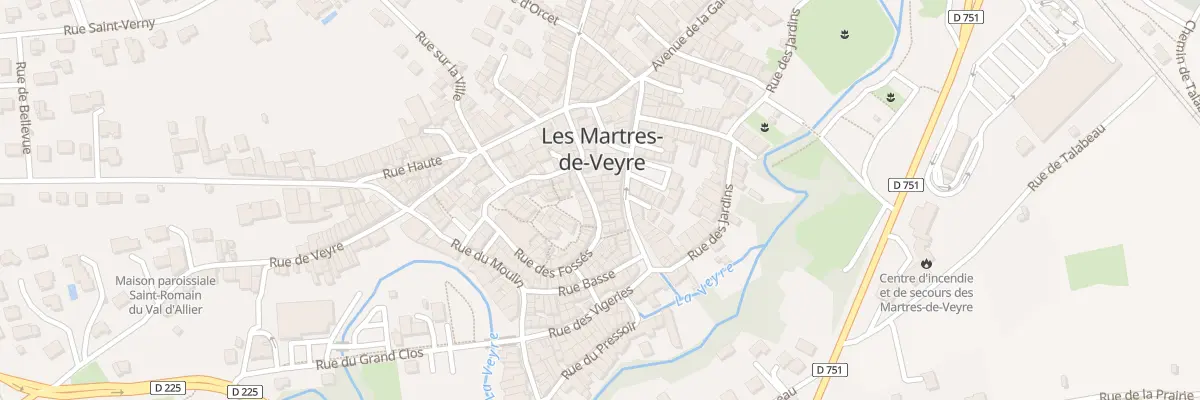 Plan du 25 Rue Porte Fagots aux Martres-de-Veyre