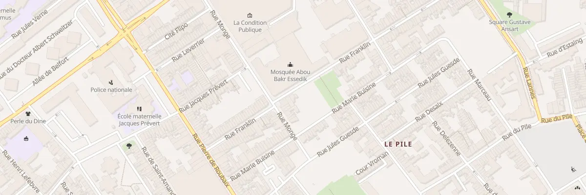Plan du 56 Rue Franklin à Roubaix