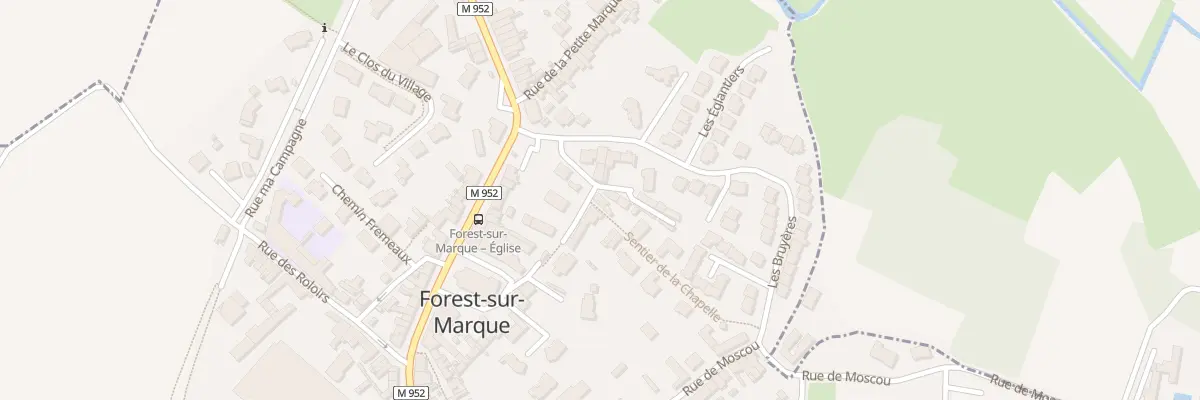Plan du 1 Sen de la Chapelle à Forest-sur-Marque