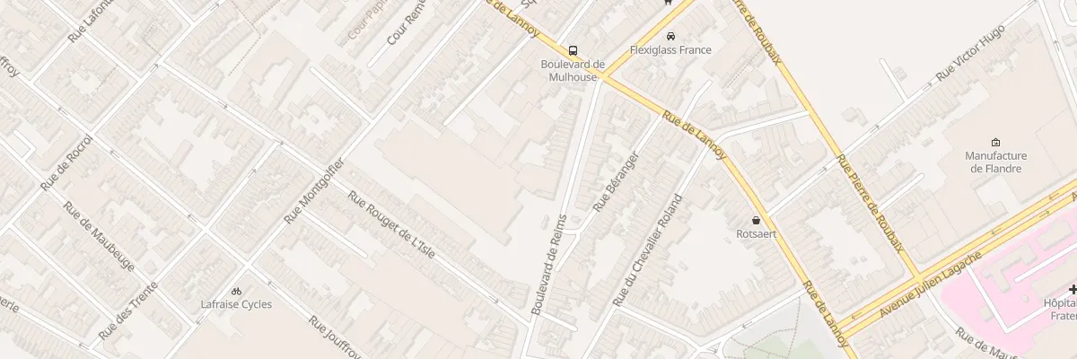 Plan du 34 Bd de Reims à Roubaix
