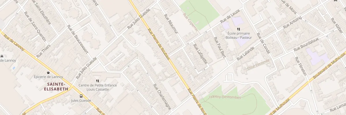 Plan du 205 Rue Pierre de Roubaix à Roubaix