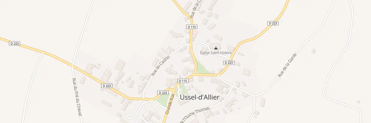 Plan du 12 Rue Grande Rue à Ussel-d’Allier