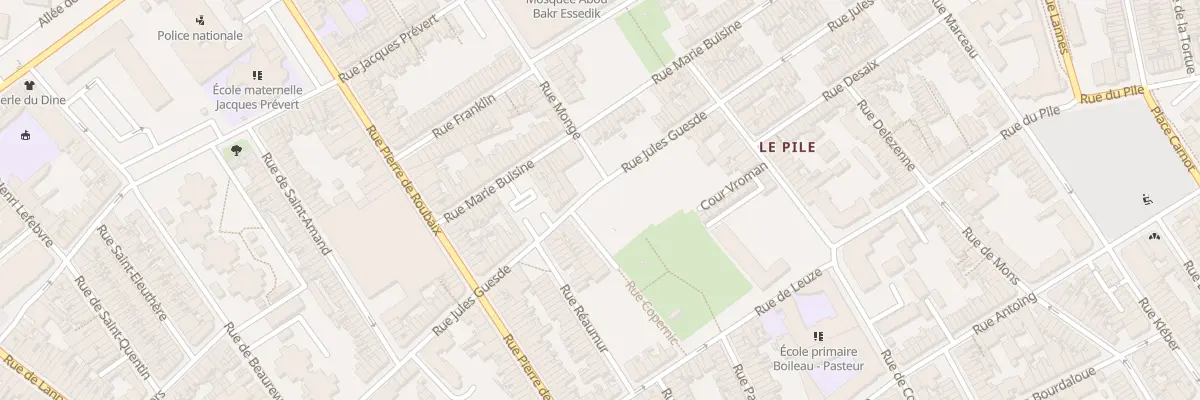 Plan du 268 Rue Jules Guesde à Roubaix