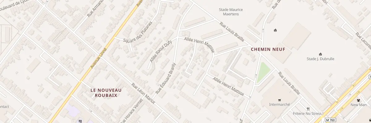 Plan du 19 Rue Edouard Branly à Roubaix
