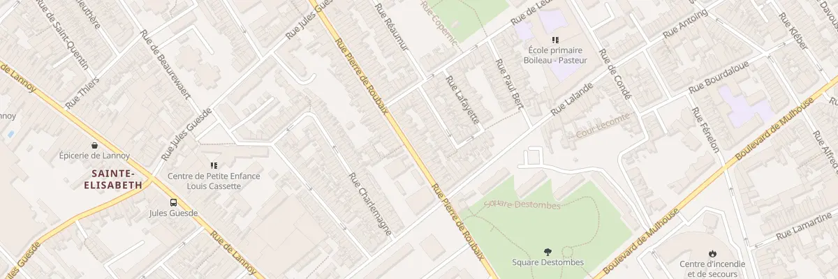Plan du 225 Rue Pierre de Roubaix à Roubaix