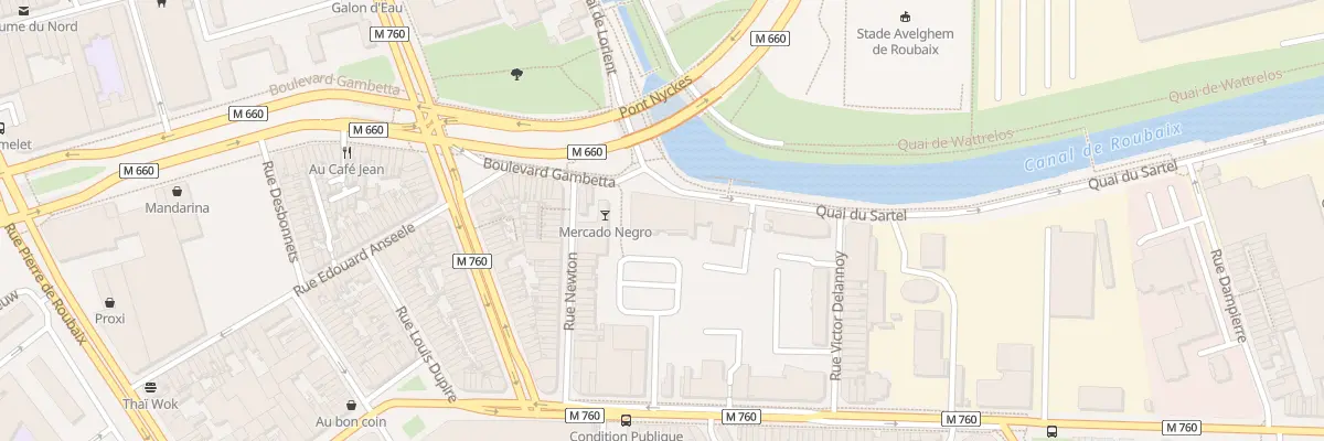 Plan du 1 Quai du Sartel à Roubaix