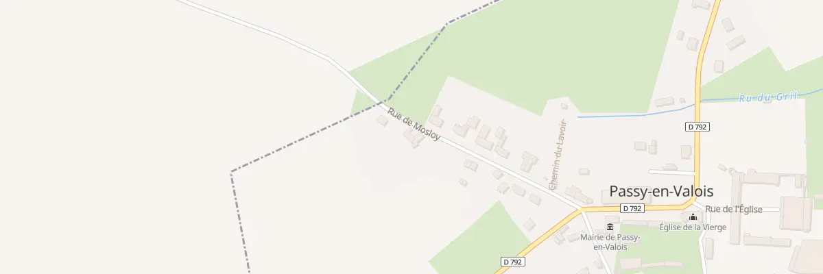 Plan du 14 Rue de Mosloy à Passy-en-Valois