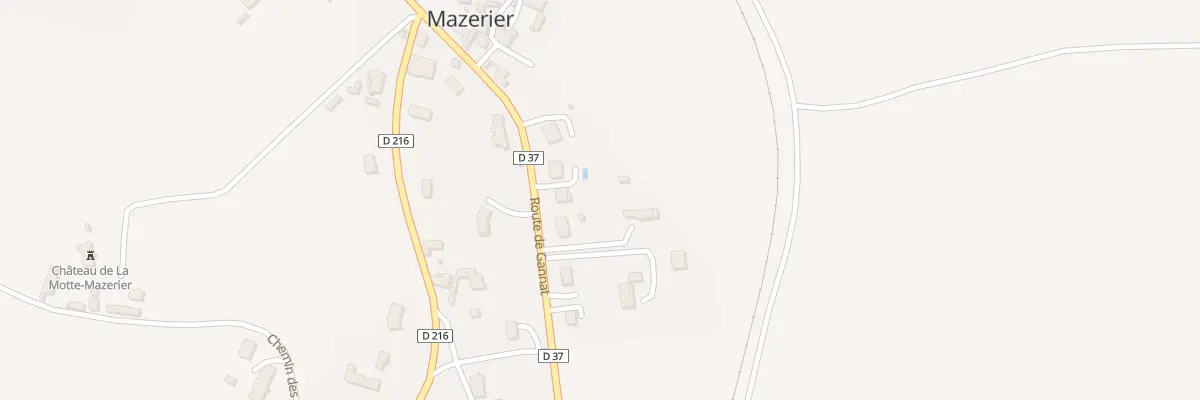 Plan du 17B Rte de Gannat à Mazerier