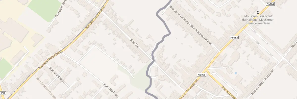 Plan du 2 Rue Six à Wattrelos