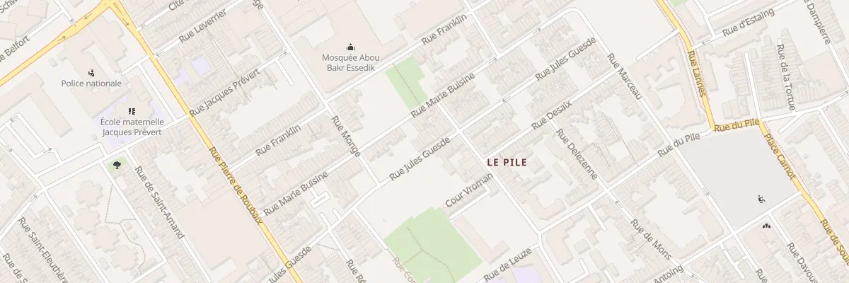 Plan du 335B Rue Jules Guesde à Roubaix