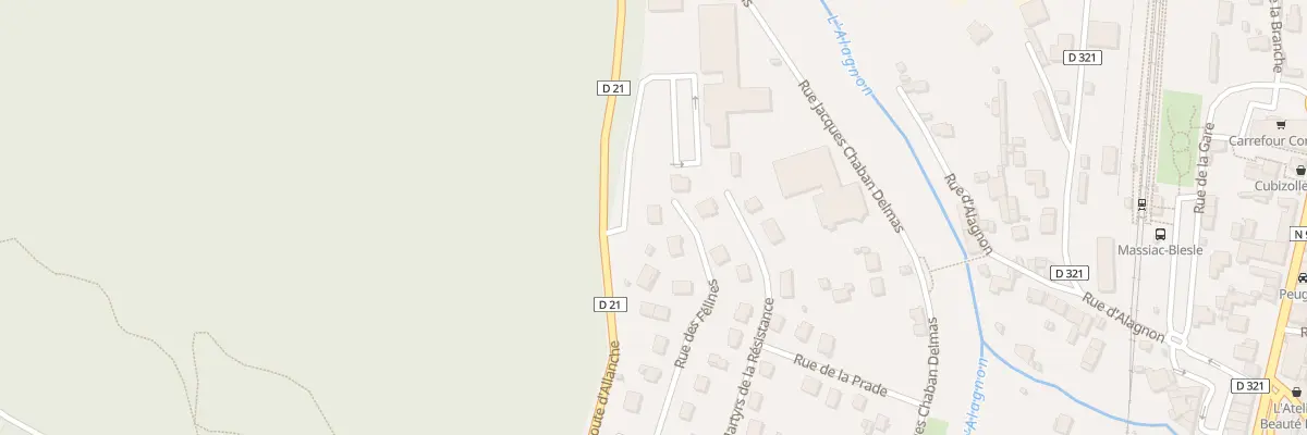 Plan du 21 Rue des Félines à Massiac