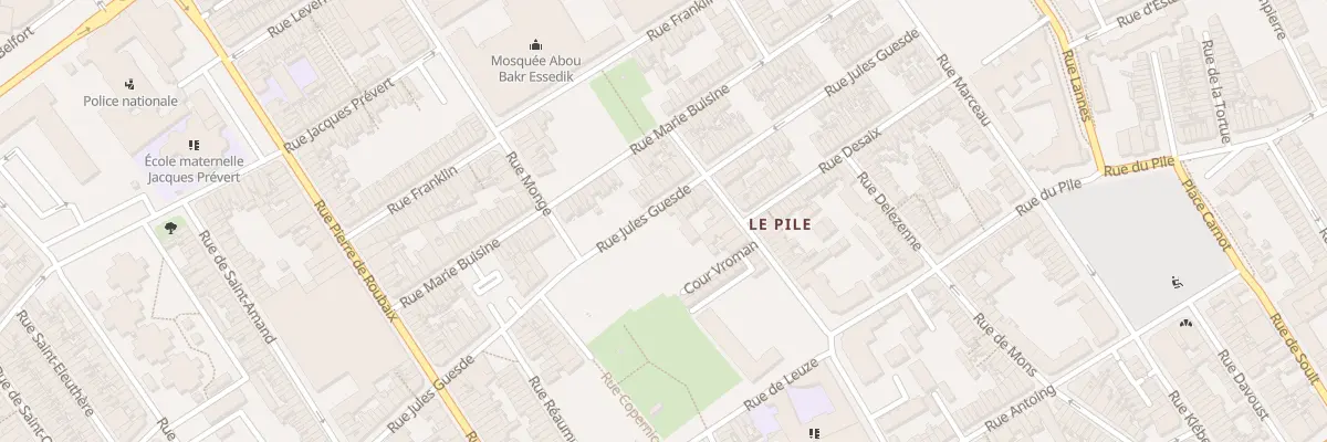 Plan du 302 Rue Jules Guesde à Roubaix